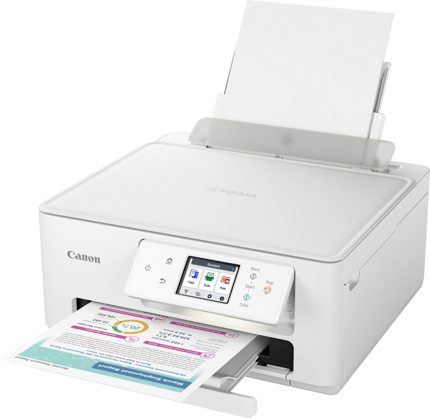 Canon PIXMA TS7650i Multifunktionsdrucker, (WLAN (Wi-Fi), Wi-Fi Direct, Kompaktes und schnelles 3in1 Tintenstrahl-Multifunktionsgerät) – Bild 4 von 5