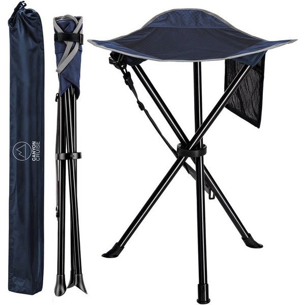 Canyon Cruise Campinghocker Tragbarer Campinghocker–Klappbarer Dreibein-Stuhl für Angeln & Outdoor (Dreibein-Hocker, 1 St., Tragbarer Camping-Stuhl), Festival S
