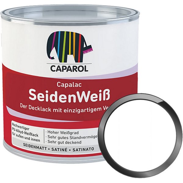 Caparol Lack Capalac Seidenweiss - 0.75 Ltr