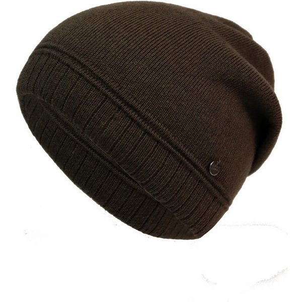 Capelli New York Beanie (Packung) Metall-Logo, gerafft, Feinstrick