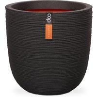 CAPI EUROPE Blumentopf, kugelförmig (43 x 41 cm, Schwarz)