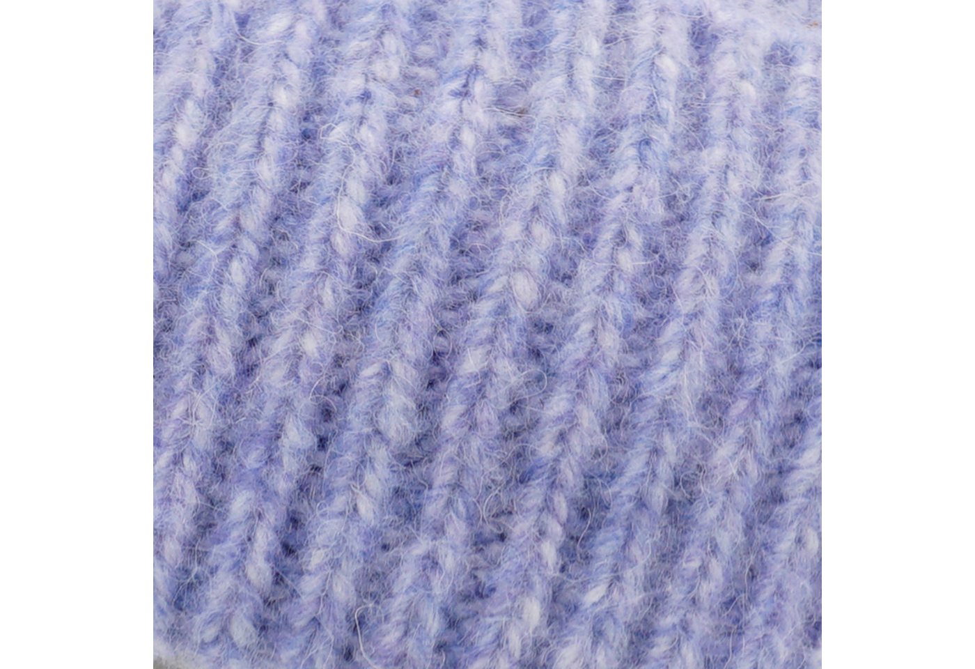 CAPO Strickmütze Melange-Optik, Rippenstrick, breiter Umschlag – Bild 3 von 4