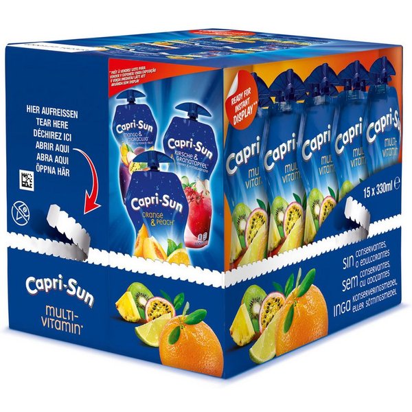CAPRI-SUN Softgetränk, Capri Sun Multivitamin Erfrischungsgetränk Mehrfrucht 330ml 15er Pack