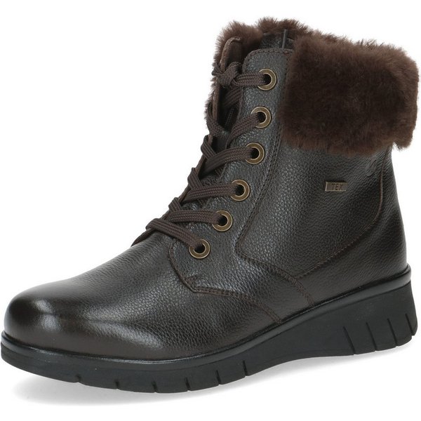 Caprice Winterboots, Keilabsatz, Schnürboots, Schnürstiefelette in Weite H (sehr weit)
