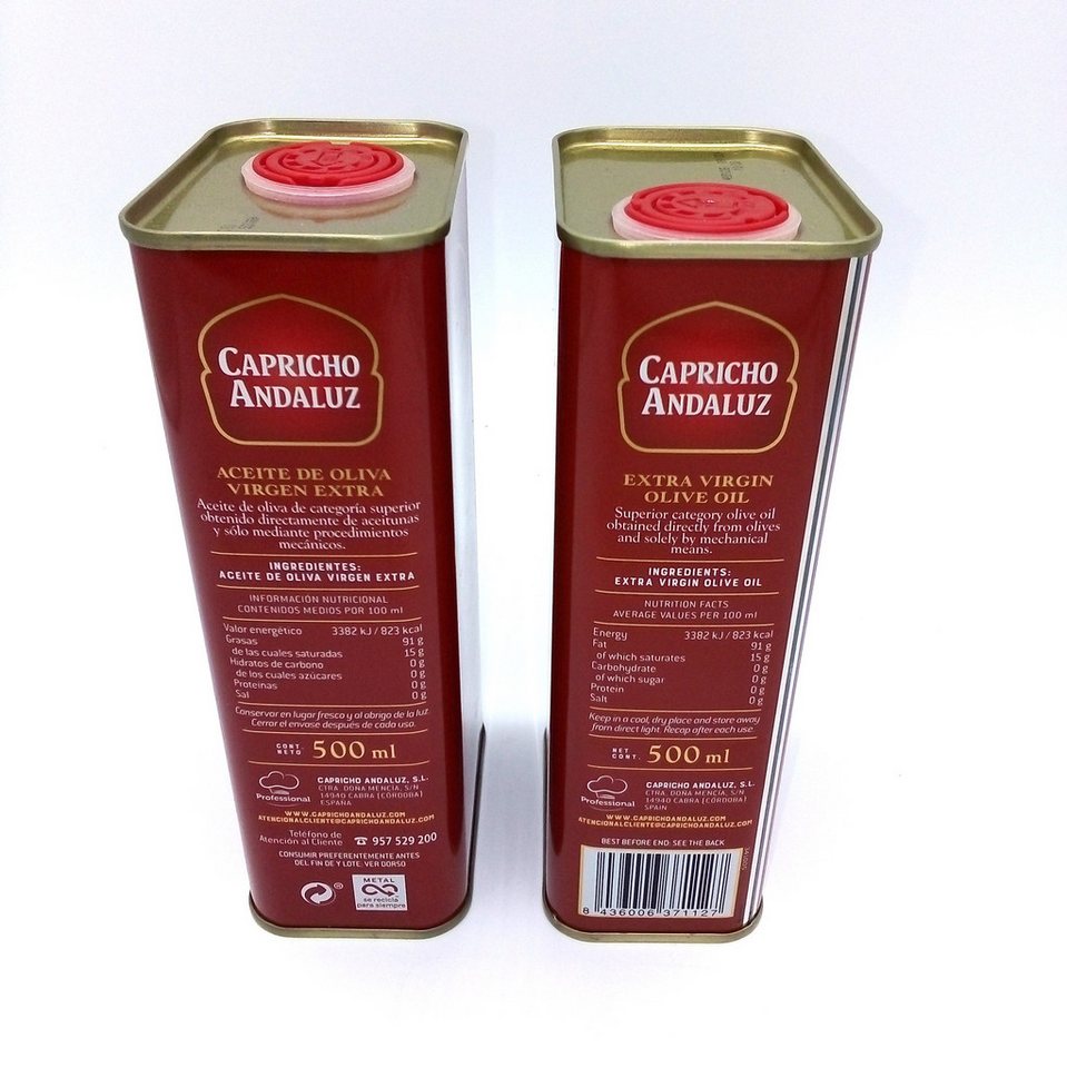Capricho Andaluz Speiseöl Extra natives Olivenöl aus Andalusien in 2er Pack (2 x 500 ml) – Bild 2 von 3