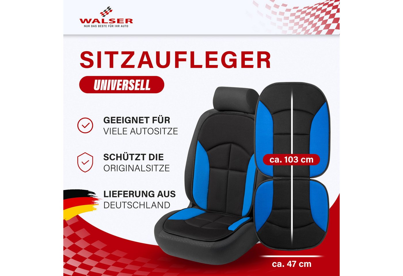 CarComfort Autositzauflage Sitzaufleger Novara, 1 Stück, 1-tlg. – Bild 2 von 5