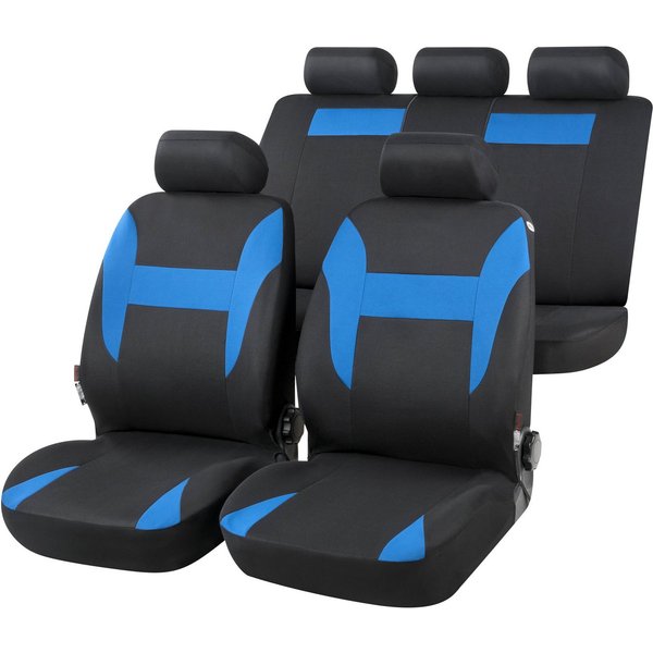 CarComfort Autositzbezug Autositzbezug Nampa, 2 Vordersitzbezüge 1tlg, 1 Rücksitzbezug 4tlg, 5 Kopfstützenbezüge, 11-tlg.