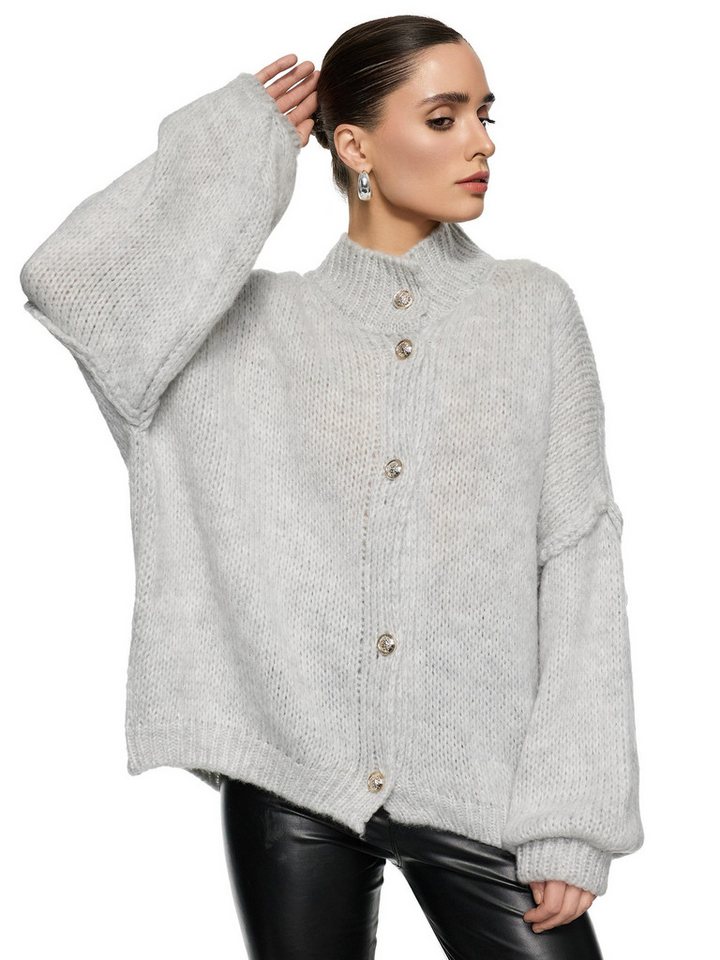 Worldclassca Cardigan WORLDCLASSCA Damen Cardigan Oversize Strickjacke mit Knöpfen Fashion Neue Kollektion - Stilvolle und gemütliche Strickmode für Damen – Bild 2 von 3