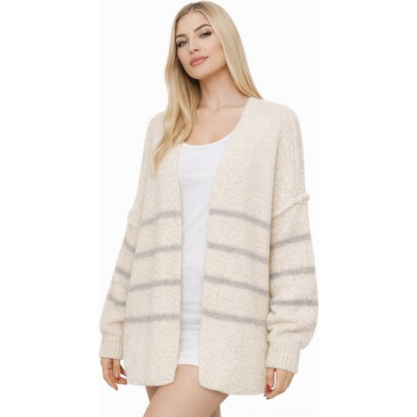 Worldclassca Cardigan Worldclassca Strickjacke Cardigan Open Front Pullover Lang Casual Neue Kollektion - Stilvolle und gemütliche Strickmode für Damen