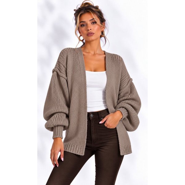 Worldclassca Cardigan Worldclassca Strickjacke Cardigan Uni Open Front Pullover Lang Casual Neue Kollektion - Stilvolle und gemütliche Strickmode für Damen