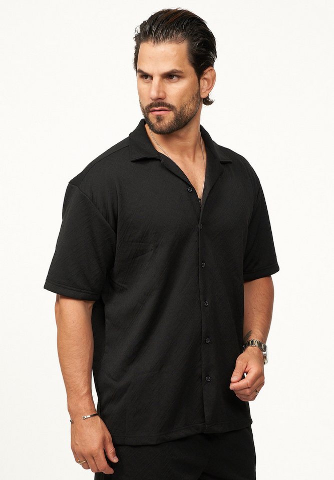 CARISMA Kurzarmhemd im Summer-Look mit Strukturmuster Regular-Fit Herren Kurzarm Strick Polo-Hemd T-Shirt – Bild 2 von 4