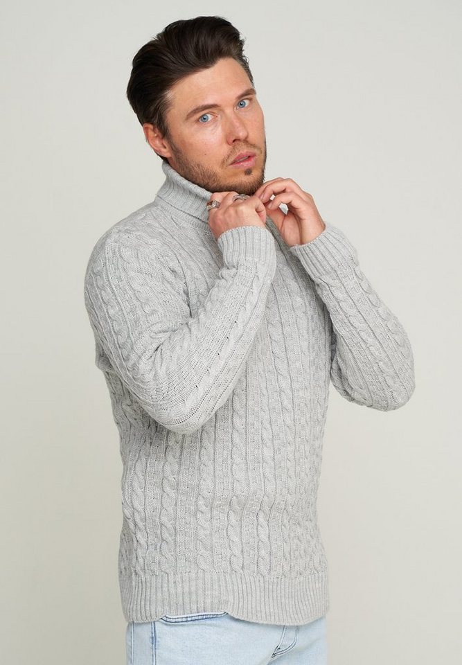 CARISMA Rollkragenpullover CRMUS Grobstrick Zopf-Muster – Bild 3 von 4