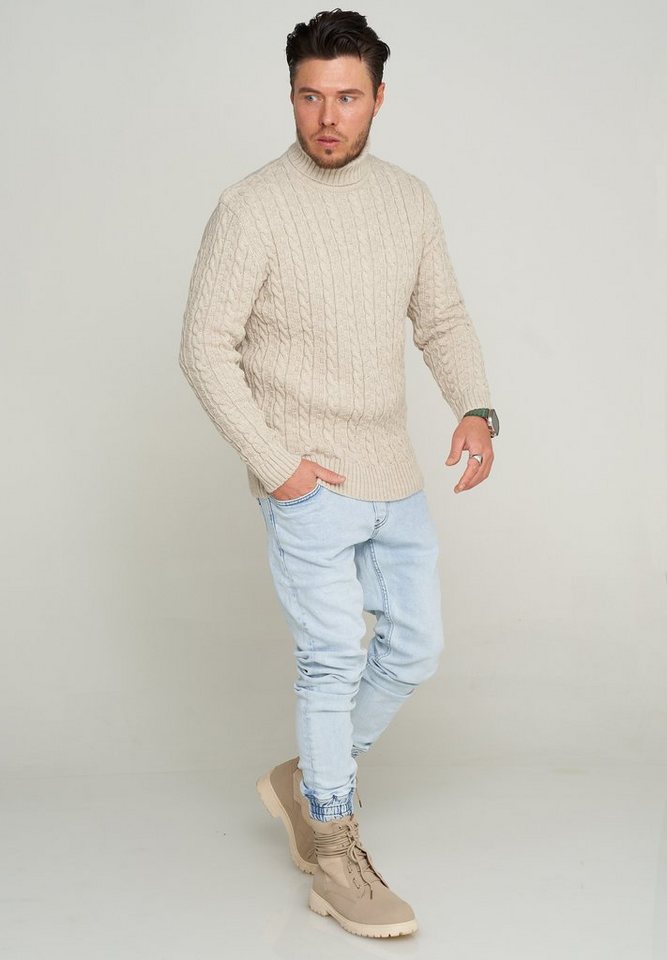 CARISMA Rollkragenpullover CRMUS Grobstrick Zopf-Muster – Bild 3 von 5