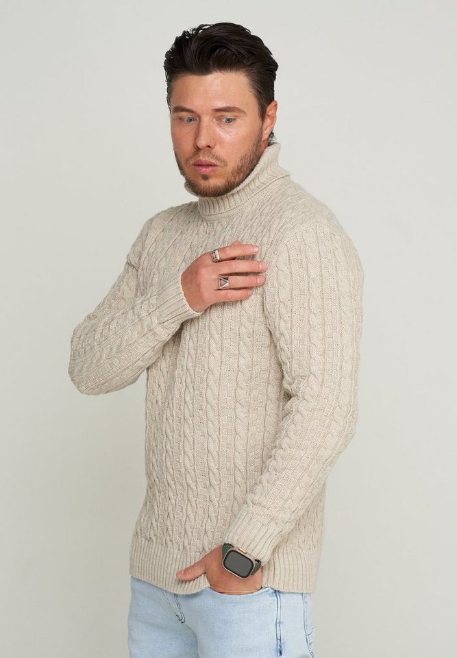 CARISMA Rollkragenpullover CRMUS Grobstrick Zopf-Muster – Bild 4 von 5