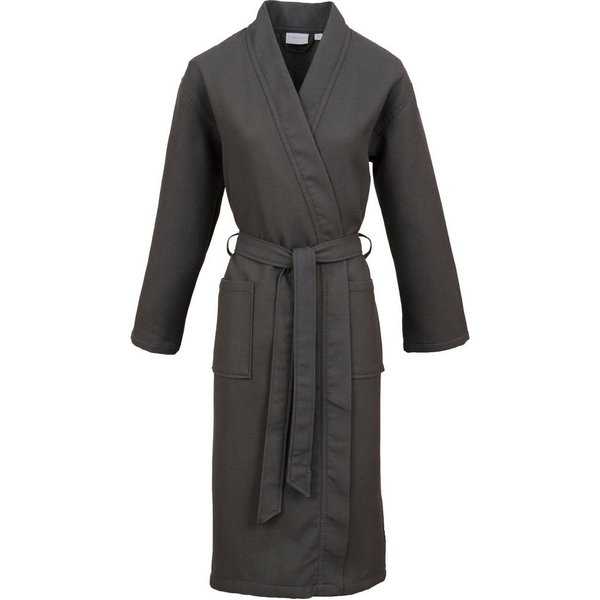 Carl Ross Unisex-Bademantel 25100, Langform, Piqué, Kimono-Kragen, Gürtel, Waffelpique