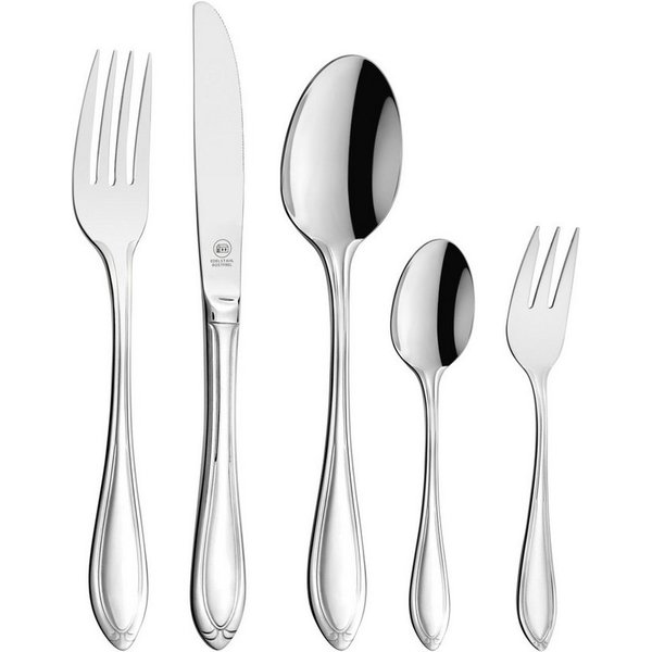 Carl Schmidt Sohn Besteck-Set INDIANA 30-teiligies, Edelstahl rostfrei 18/10 (30-tlg), 6 Personen, Edelstahl 18/10, Praktisches Komplett-Set für den täglichen G
