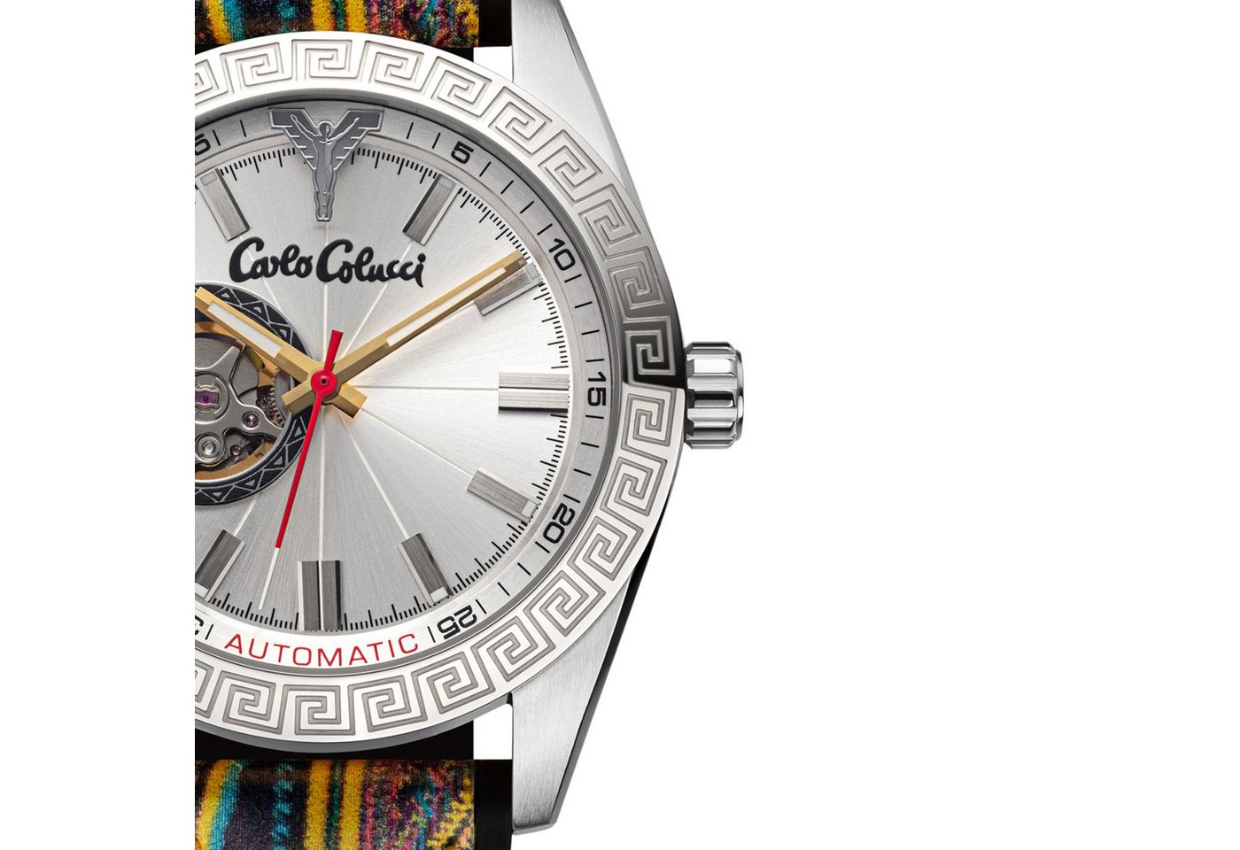 CARLO COLUCCI Automatikuhr CC302-2, Armbanduhr, Herrenuhr, Mechanische Uhr, Silikonarmband, analog – Bild 5 von 5