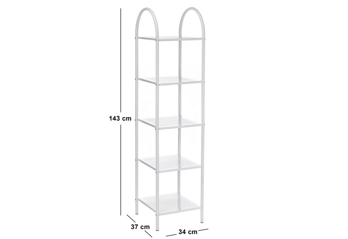 CARO-Möbel Badregal MADURAI, Badregal Badezimmerregal Handtuchregal Standregal für BAdezimmer – Bild 2 von 3