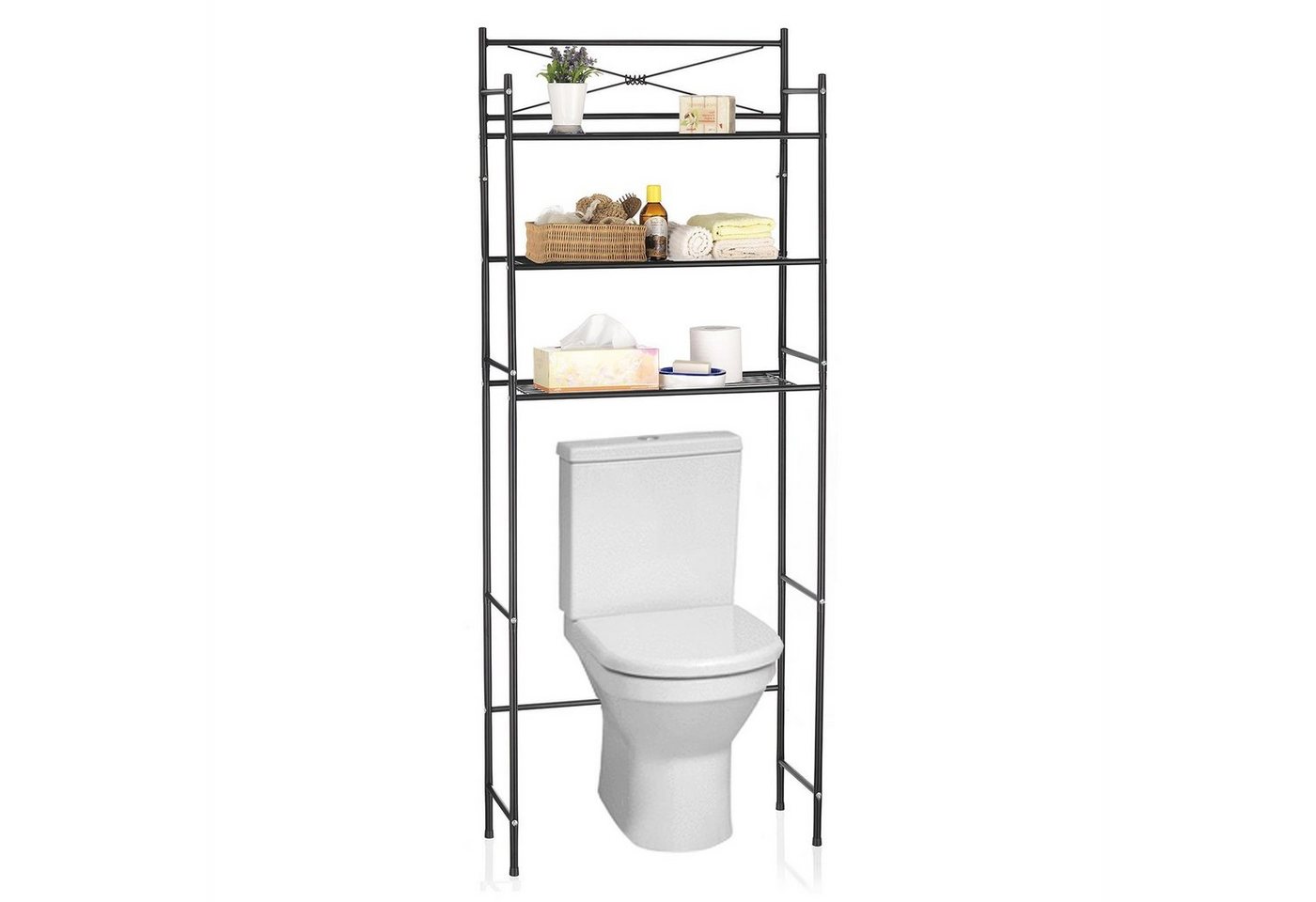 CARO-Möbel Badregal MARSA, Toilettenregal Waschmaschinenregal Badezimmer Bad Regal WC Standregal – Bild 2 von 4