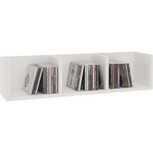 CARO-Möbel CD-Regal STARS, CD DVD Regal Wandregal Hängeregal Deko Bücher mit 3 Ablagen
