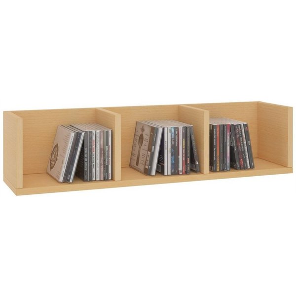 CARO-Möbel CD-Regal STARS, CD DVD Regal Wandregal Hängeregal Deko Bücher mit 3 Ablagen