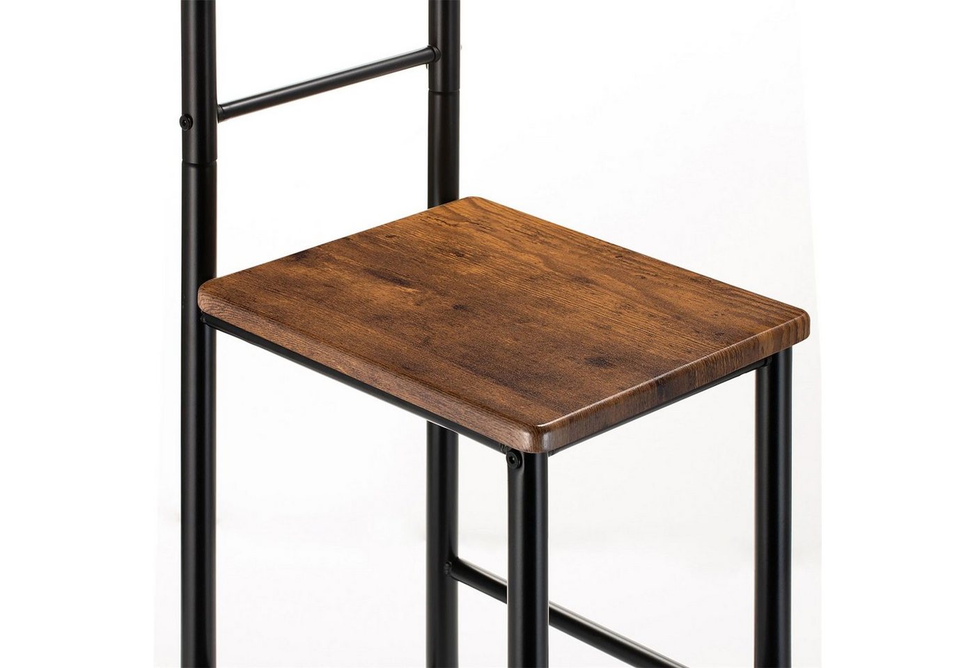 CARO-Möbel Herrendiener JIVO, Stummer Diener mit Hosenbügel Kleiderablage aus Metall schwarz/vintage – Bild 3 von 5