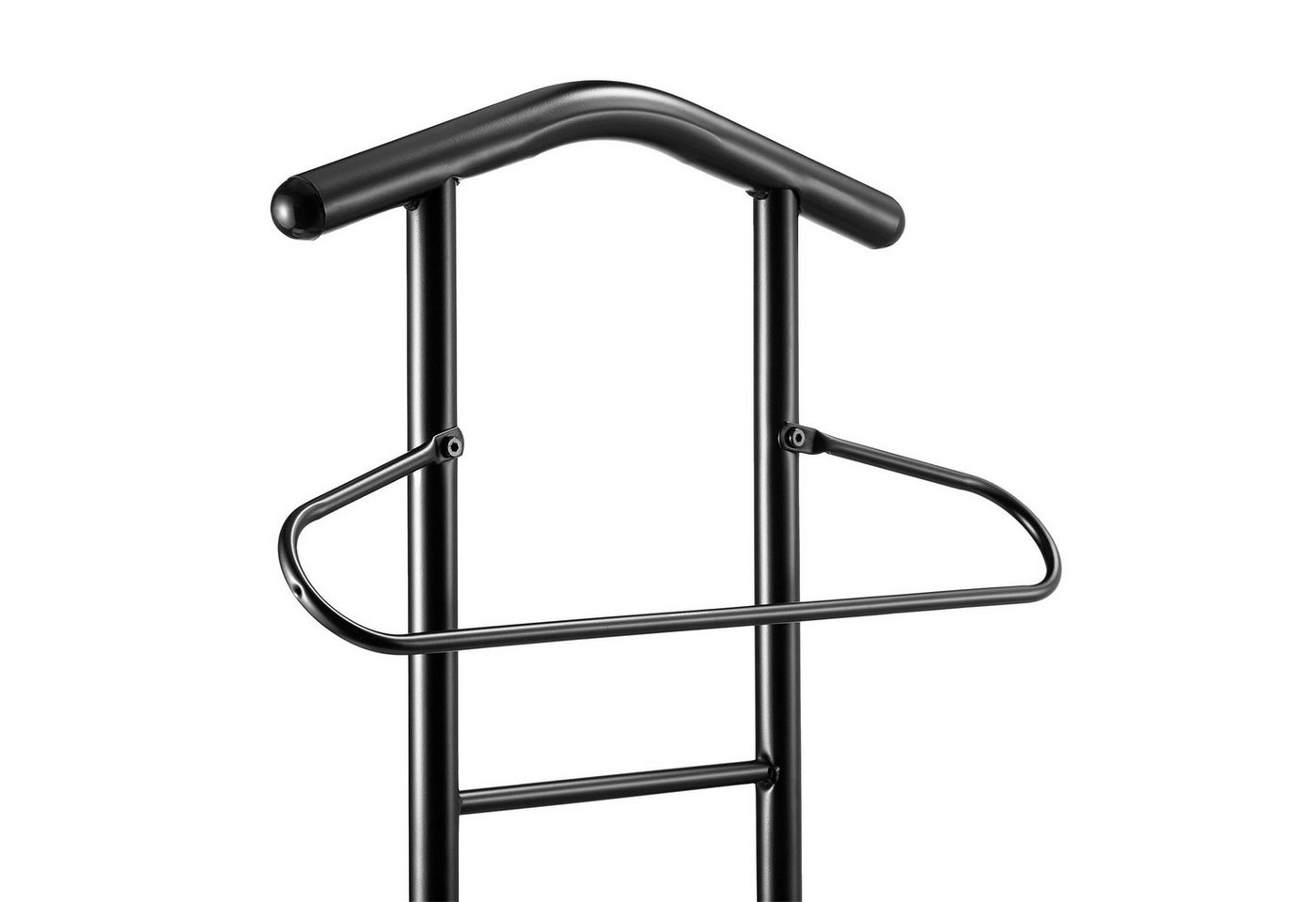 CARO-Möbel Herrendiener JIVO, Stummer Diener mit Hosenbügel Kleiderablage aus Metall schwarz/vintage – Bild 4 von 5