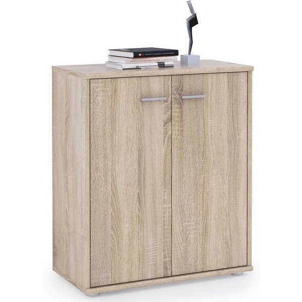 CARO-Möbel Highboard TOMMY, Kommode Sideboard Schrank in verschiedenen Farben 2 Türen Wohnzimmer A