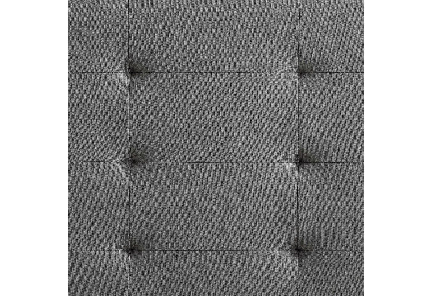 CARO-Möbel Polsterbett NEBRASKA, Polsterbett Einzelbett Design Bettgestell mit Lattenrost 120cm breit S – Bild 5 von 5