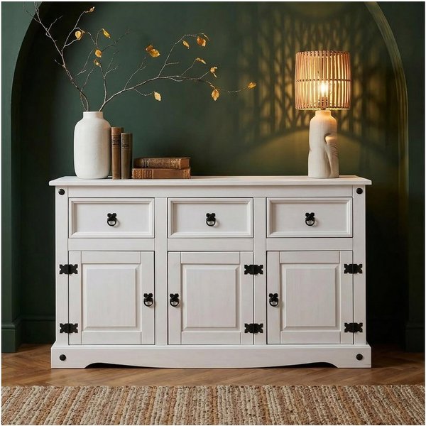 CARO-Möbel Sideboard RURAL, Mexico Sideboard Anrichte Kommode im Landhausstil Kiefer massiv