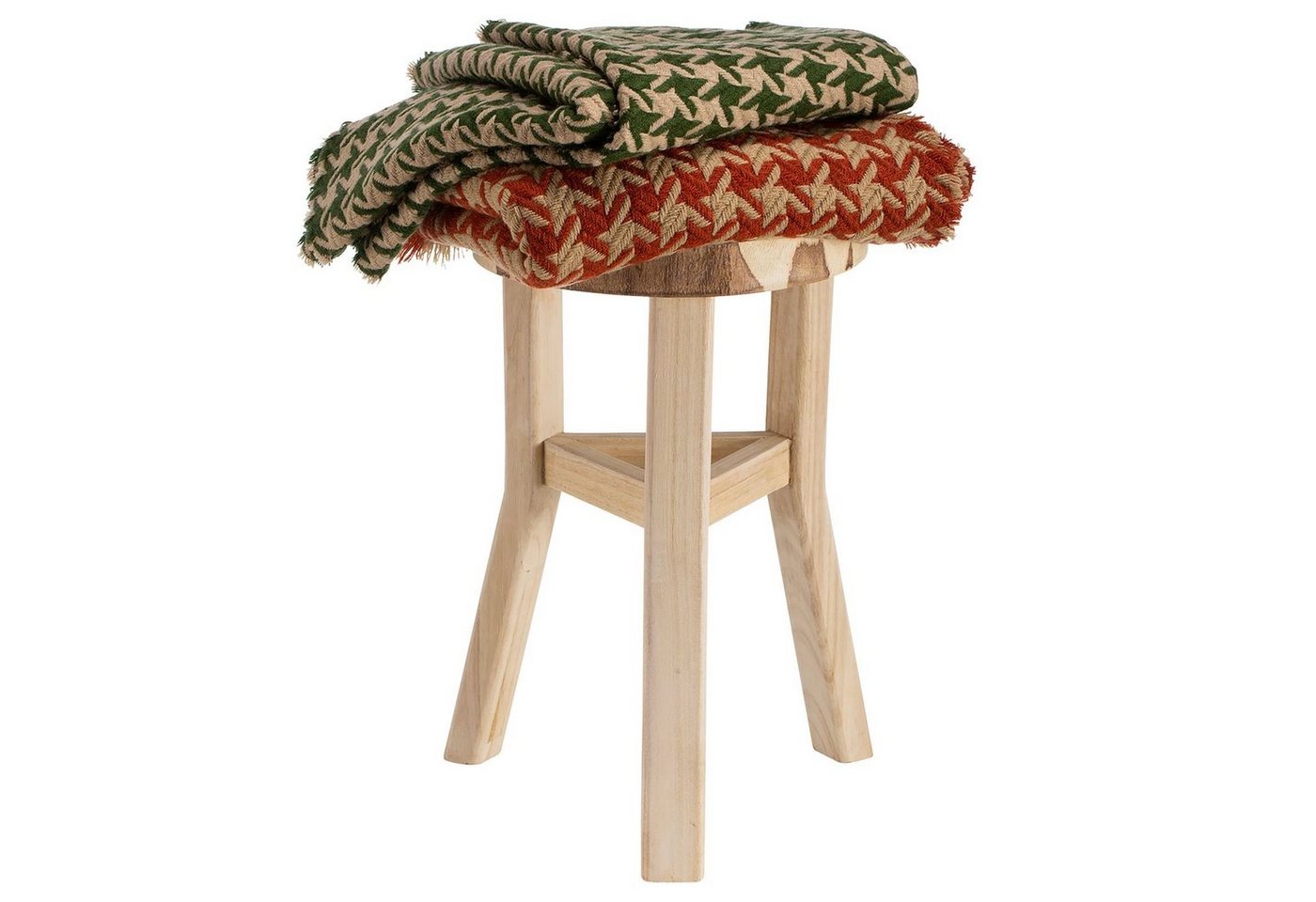 CARO-Möbel Sitzhocker ZAHORA, Sitzhocker Deko Hocker Blumenhocker Paulownia Holz Beistell gölt natur – Bild 2 von 4
