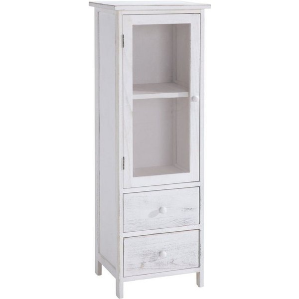CARO-Möbel Vitrine ETANIA Vitrine Vitrinenschrank Standregal Kommode Schrank Anrichte Vintage Sh