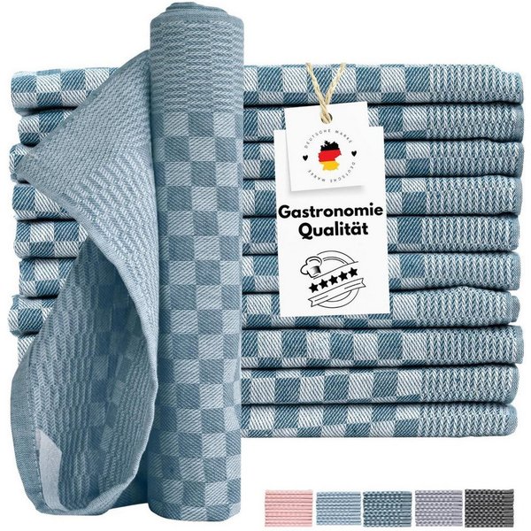 Carpe Sonno Geschirrtuch Grubentuch 100% Baumwolle Zwirn Qualität Allzwecktuch Küche Kochfest, (Spar-Set, 10-tlg., 10 Grubentücher), Gastro Geschirrhandtuch mit