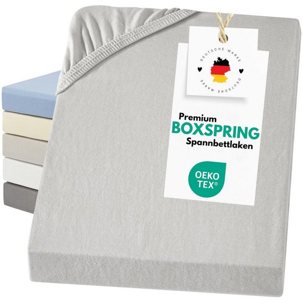 Carpe Sonno Spannbettlaken Boxspringbett Baumwolle 90x200 100x200 140x200 160x200 180x200 200x200, Jersey, Gummizug: rundum, (1 Stück), Mako Jersey Matratzenbez