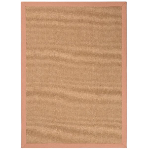 carpetfine Sisalteppich Sisal, auch als Läufer erhältlich, rechteckig, Höhe: 5 mm, mit farbiger Bordüre, Anti Rutsch Rückseite, viele Größen, Wohnzimmer