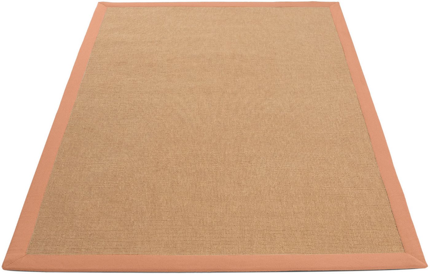 carpetfine Sisalteppich Sisal, auch als Läufer erhältlich, rechteckig, Höhe: 5 mm, mit farbiger Bordüre, Anti Rutsch Rückseite, viele Größen, Wohnzimmer – Bild 2 von 5