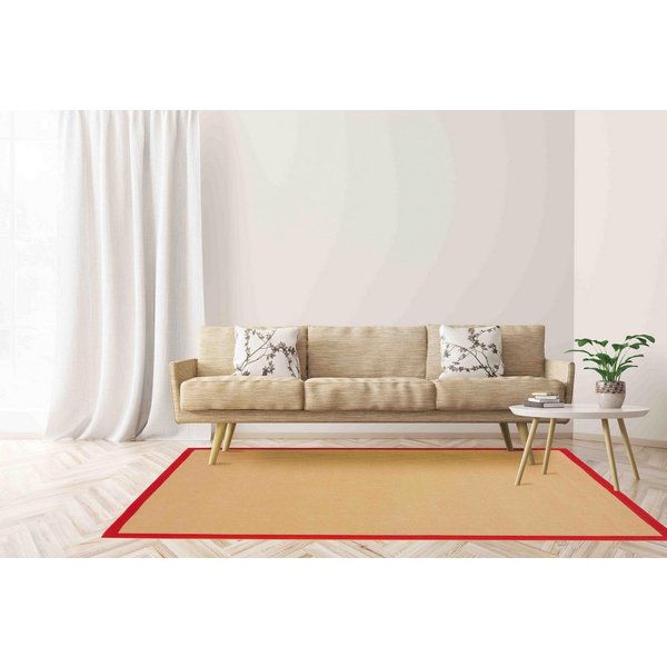 carpetfine Sisalteppich Sisal, auch als Läufer erhältlich, rechteckig, Höhe: 5 mm, mit farbiger Bordüre, Anti Rutsch Rückseite, viele Größen, Wohnzimmer