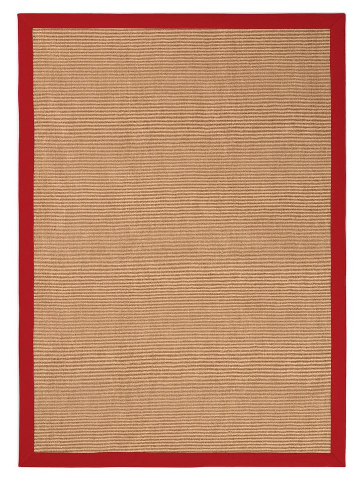 carpetfine Sisalteppich Sisal, auch als Läufer erhältlich, rechteckig, Höhe: 5 mm, mit farbiger Bordüre, Anti Rutsch Rückseite, viele Größen, Wohnzimmer – Bild 2 von 5