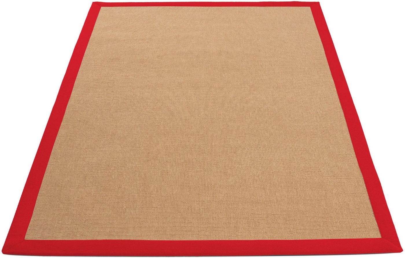 carpetfine Sisalteppich Sisal, auch als Läufer erhältlich, rechteckig, Höhe: 5 mm, mit farbiger Bordüre, Anti Rutsch Rückseite, viele Größen, Wohnzimmer – Bild 3 von 5