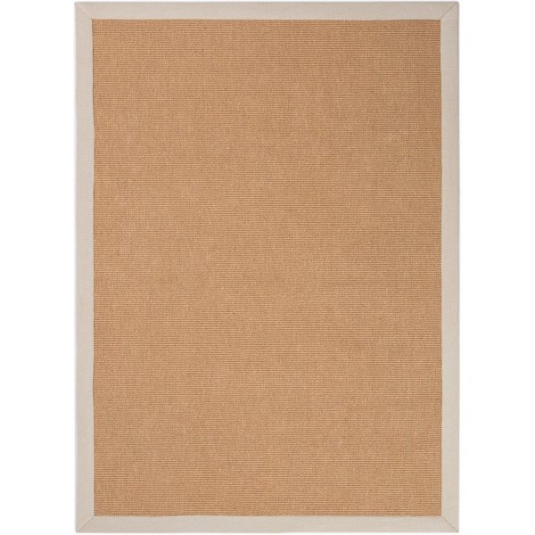 carpetfine Sisalteppich Sisal, auch als Läufer erhältlich, rechteckig, Höhe: 5 mm, mit farbiger Bordüre, Anti Rutsch Rückseite, viele Größen, Wohnzimmer