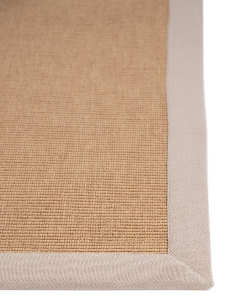 carpetfine Sisalteppich Sisal, auch als Läufer erhältlich, rechteckig, Höhe: 5 mm, mit farbiger Bordüre, Anti Rutsch Rückseite, viele Größen, Wohnzimmer – Bild 5 von 5