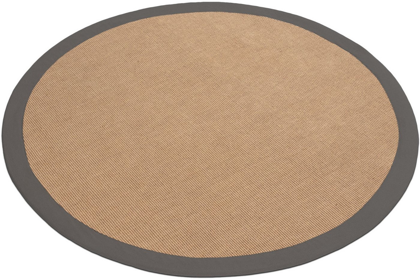 carpetfine Sisalteppich Sisal, auch als Läufer erhältlich, rund, Höhe: 5 mm, mit farbiger Bordüre, Anti Rutsch Rückseite, viele Größen, Wohnzimmer – Bild 3 von 5