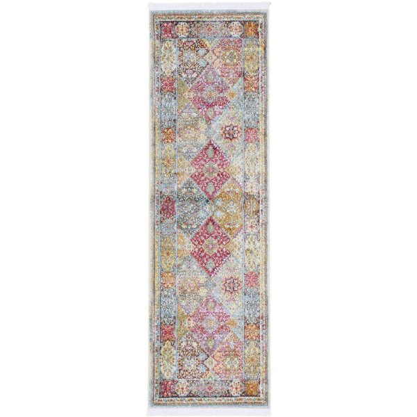 carpetfine Teppich Harleen, auch als Läufer, rund, Höhe: 8 mm, Vintage Look, Orient, mit Fransen, Wohnzimmer