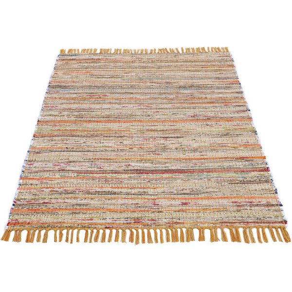 carpetfine Teppich Kelim Chindi, Wendeteppich, rechteckig, Höhe: 6 mm, handgewebt, Fleckerlteppich mit Fransen, auch vielen in Läufergrößen