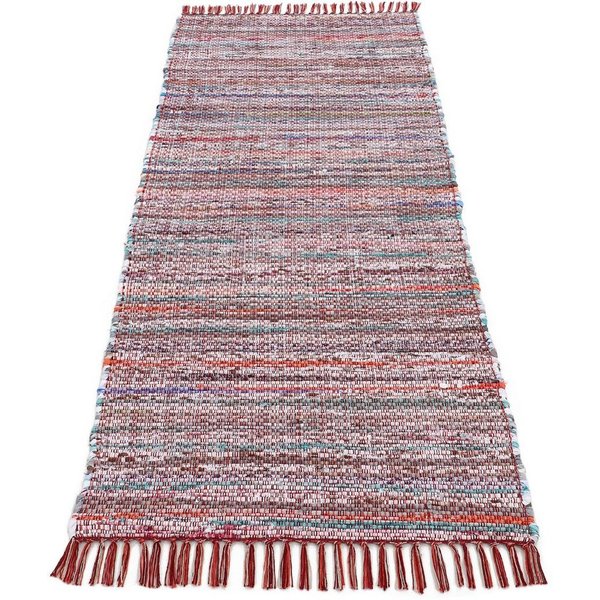 carpetfine Teppich Kelim Chindi, Wendeteppich, rechteckig, Höhe: 6 mm, handgewebt, Fleckerlteppich mit Fransen, auch vielen in Läufergrößen