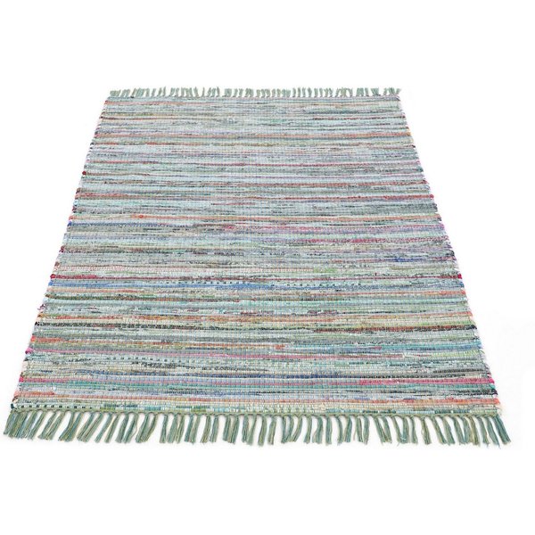 carpetfine Teppich Kelim Chindi, Wendeteppich, rechteckig, Höhe: 6 mm, handgewebt, Fleckerlteppich mit Fransen, auch vielen in Läufergrößen