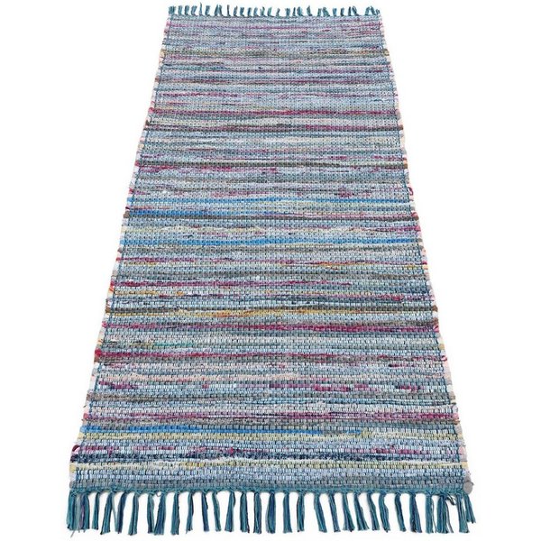 carpetfine Teppich Kelim Chindi, Wendeteppich, rechteckig, Höhe: 6 mm, handgewebt, Fleckerlteppich mit Fransen, auch vielen in Läufergrößen