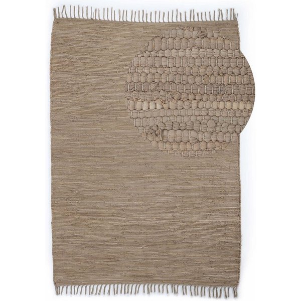 carpetfine Teppich Kelim Chindi uni, auch als Läufer, rechteckig, Höhe: 5 mm, Wendeteppich, reine Baumwolle, handgewebt, Uni-Farben, mit Fransen