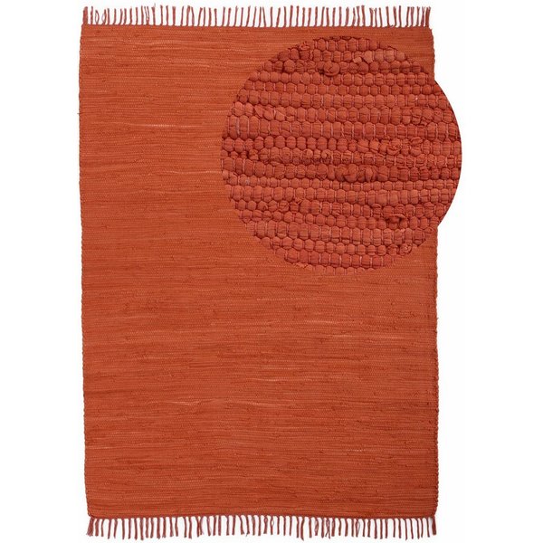 carpetfine Teppich Kelim Chindi uni, auch als Läufer, rechteckig, Höhe: 5 mm, Wendeteppich, reine Baumwolle, handgewebt, Uni-Farben, mit Fransen