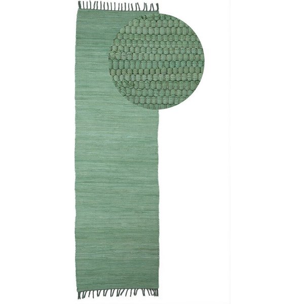 carpetfine Teppich Kelim Chindi uni, auch als Läufer, rechteckig, Höhe: 5 mm, Wendeteppich, reine Baumwolle, handgewebt, Uni-Farben, mit Fransen